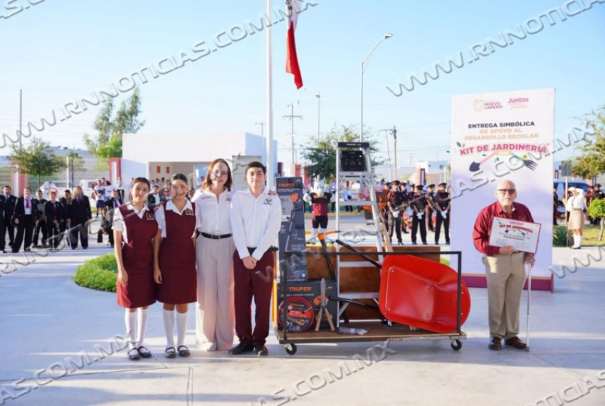 Alcaldesa Carmen Lilia Canturosas emprende gira “Escuelatón” con entrega de apoyos escolares