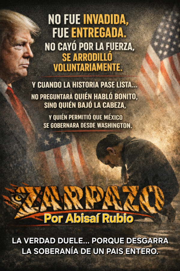 Zarpazo por Abisa&iacute; Rubio: La soberan&iacute;a mexicana de rodillas ante Donald Trump.