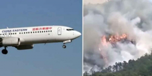 Captan momento exacto en que se estrelló un avión de pasajeros en China