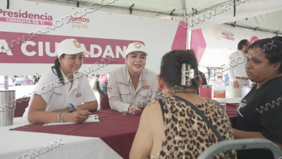 CARMEN LILIA CANTUROSAS ENTREGA OBRAS DE REPAVIMENTACI&Oacute;N EN LA COLONIA EL CAMPANARIO
