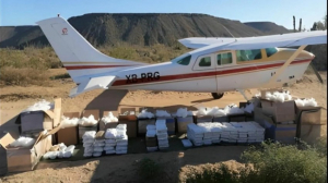 En Durango aseguran 300 kilos de cocaina y una aeronave