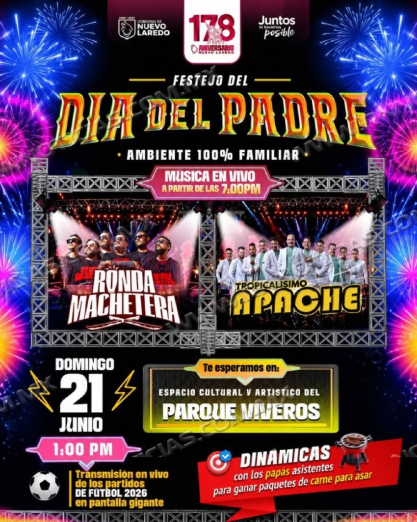 GOBIERNO MUNICIPAL INVITA A CELEBRAR EL DÍA DEL PADRE CON MÚSICA, FUTBOL Y GRANDES SORPRESAS PARA TODA LA FAMILIA