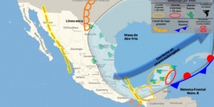 Pronostican fuertes vientos en gran parte de México