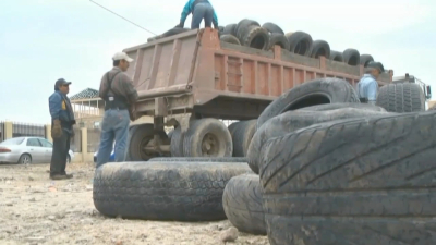 VIDEO Tienen los dos Laredos buen manejo en programa de llantas de desecho