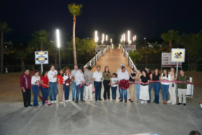 EN UN AMBIENTE DE FIESTA, ALCALDESA CARMEN LILIA INAUGURA PUENTE PANOR&Aacute;MICO DEL PARQUE PEN&Iacute;NSULA DEL LAGUITO