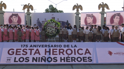 VIDEO Conmemoran Gesta Heroica de los Niños Héroes en Nuevo Laredo