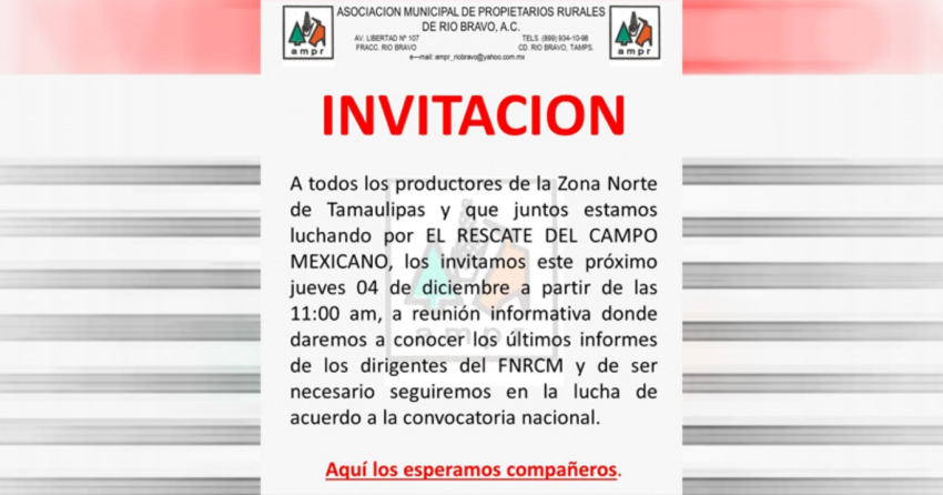Productores del norte de Tamaulipas decidirán este jueves si continúan los bloqueos