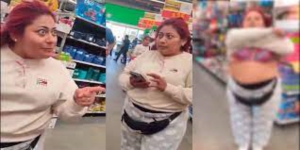 Mujer se quita la ropa tras ser atrapada robando en una tienda