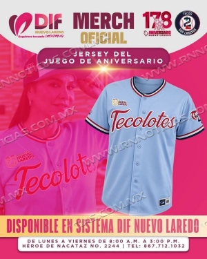 DIF NUEVO LAREDO INVITA A ADQUIRIR JERSEY CONMEMORATIVO DEL 178 ANIVERSARIO DE LA CIUDAD