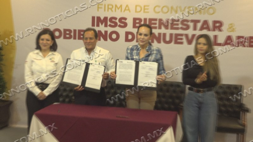 IMSS Bienestar y Gobierno de Nuevo Laredo firman convenio para instalar módulos de registro