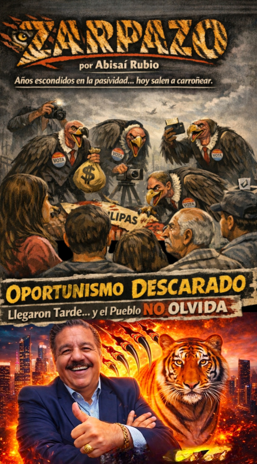 ? ZARPAZO por Abisaí Rubio;  Años escondidos en la pasividad… hoy salen a carroñear.