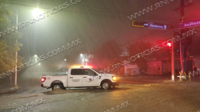Lluvias de hasta 3 pulgadas de agua provocan encharcamientos temporales en Nuevo Laredo