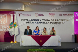Instala Carmen Lilia Canturosas la Asamblea Plenaria del COPLADEM en Nuevo Laredo