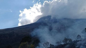 Reportan incendio forestal en Sierra de Santiago de Nuevo León