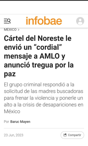 CDN env&iacute;a mensaje al presidente AMLO en busca por la paz en M&eacute;xico