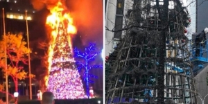 Indigente prende fuego a famoso árbol de Navidad en Nueva York