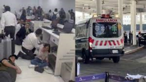 Reportan balacera en la Terminal 1 del AICM