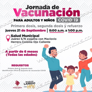 Gobierno Municipal promueve jornada de vacunación contra Covid-19 para toda la comunidad