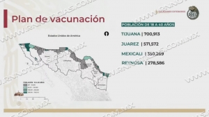 Anuncian vacunación anticovid en los 39 municipios fronterizos
