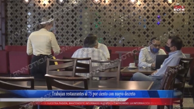 VIDEO Trabajan restaurantes al 75 por ciento con nuevo decreto