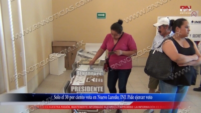 VIDEO Solo el 30 por ciento vota en Nuevo Laredo; INE Pide ejercer voto
