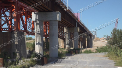 Avanza construcci&oacute;n del nuevo puente ferroviario sobre el r&iacute;o Bravo: CILA