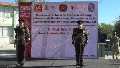 Toma protesta nuevo Comandante de la Guarnición Militar de Nuevo Laredo