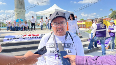 Trabajadores del Poder Judicial se manifiestan en Monumento Benito Ju&aacute;rez de Nuevo Laredo