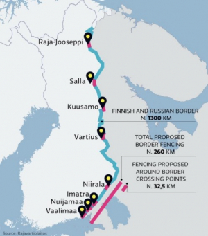 Finlandia construirá un muro en la frontera con Rusia