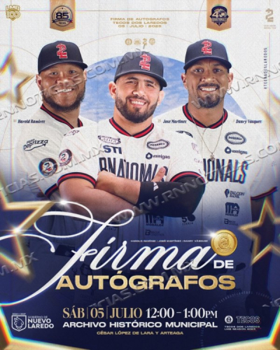 INVITAN GOBIERNO MUNICIPAL A FIRMA DE AUT&Oacute;GRAFOS CON JUGADORES DE LOS TECOS DE LOS DOS LAREDOS