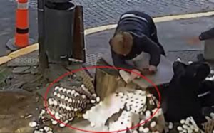 Mujer pelea con vendedor de huevos y se les tira encima para romperlos