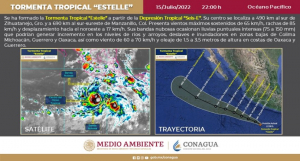 Se forma la tormenta tropical &#039;Estelle&#039; en el Pacífico; dejará lluvias en 4 estados