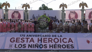 Conmemoran Gesta Heroica de los Niños Héroes en Nuevo Laredo