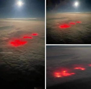 “Son las fosas del infierno”: Piloto capta extrañas luces rojas sobre el Atlántico