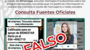 Secretaría del Bienestar alerta por fraude a través de WhatsApp