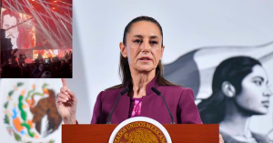 &laquo;No deber&iacute;a ocurrir eso&rdquo;. Claudia Sheinbaum reprueba concierto donde se utiliz&oacute; la imagen del &lsquo;Mencho&rsquo;