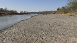 VIDEO Río Bravo con bajo nivel de agua en Nuevo Laredo
