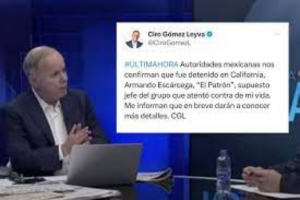Detienen a ‘El Patrón’, presunto líder de grupo criminal que atentó contra Ciro Gómez Leyva